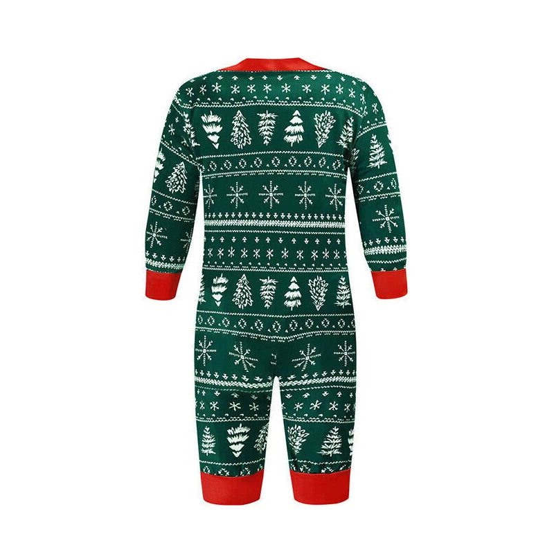 2025 Green Family Christmas Pajama Set – Matching Mom, Dad, Kids & Baby Romper Sleepwear