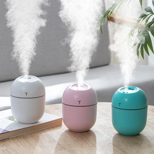 220ml Mini USB Air Humidifier – Ultrasonic Essential Oil Diffuser & Car Purifier with LED Night Light
