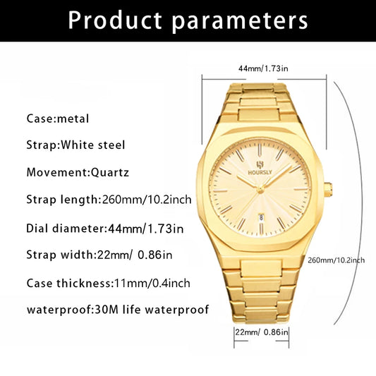 2025 Original Men’s All-Black Stainless Steel Watch – Luxury Classic Business Waterproof Quartz Wristwatch