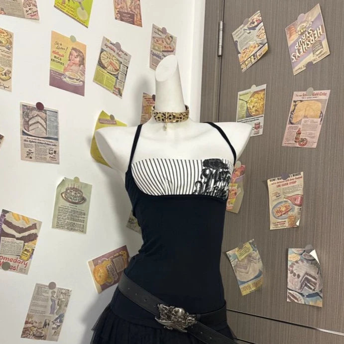 Sexy 2000s Vintage Y2K Crop Top – Women’s Printed Punk Retro Harajuku Slim T-Shirt, Korean Streetwear