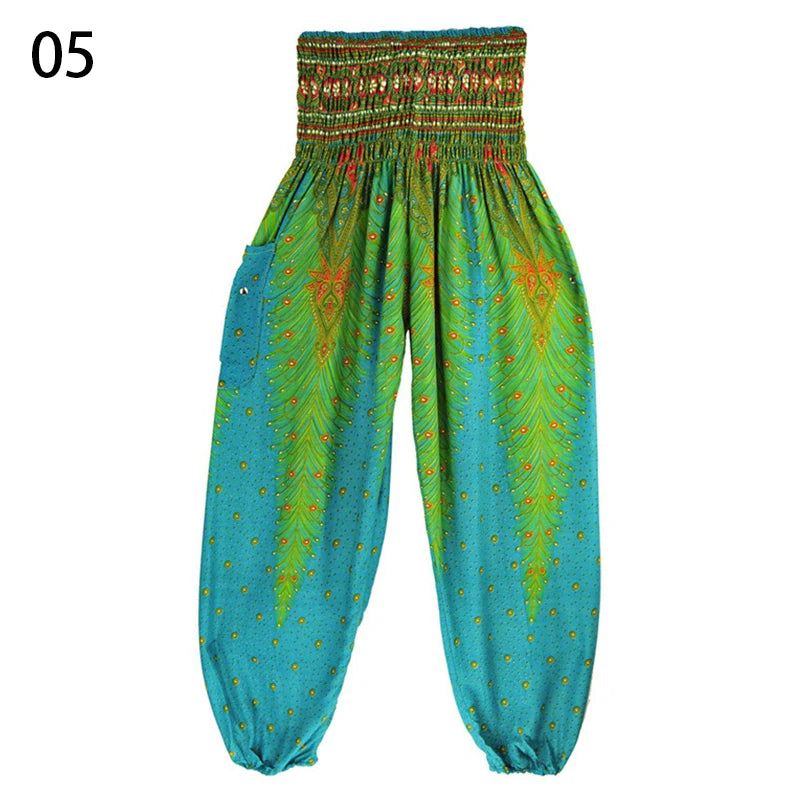 Women’s Thai Harem Pants – High Waist Baggy Yoga Bloomers | Summer Beach Wide-Leg Lantern Trousers