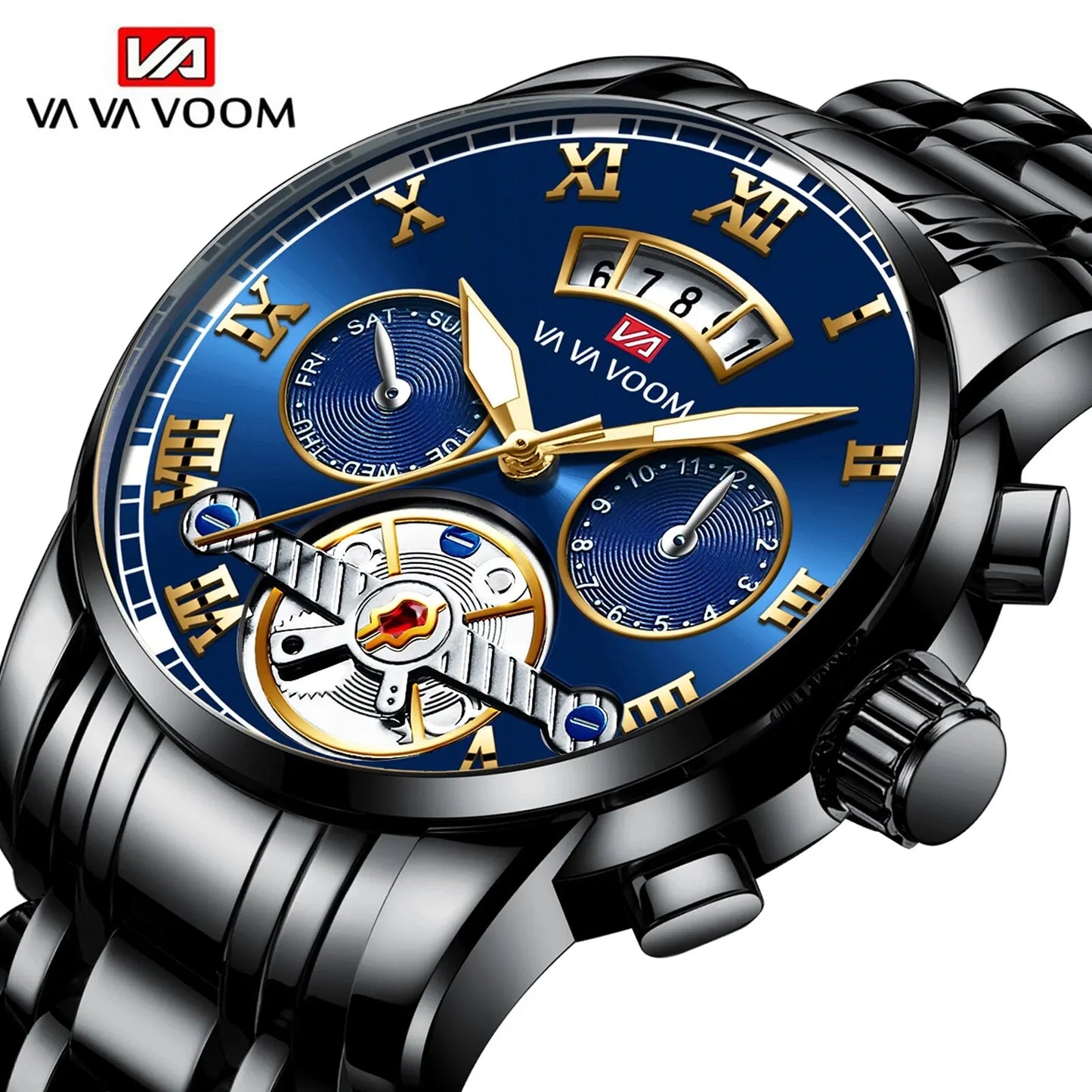 Top Brand Men’s Luxury Stainless Steel Watch – Luminous Dial 3BAR Waterproof Casual Sport Wristwatch
