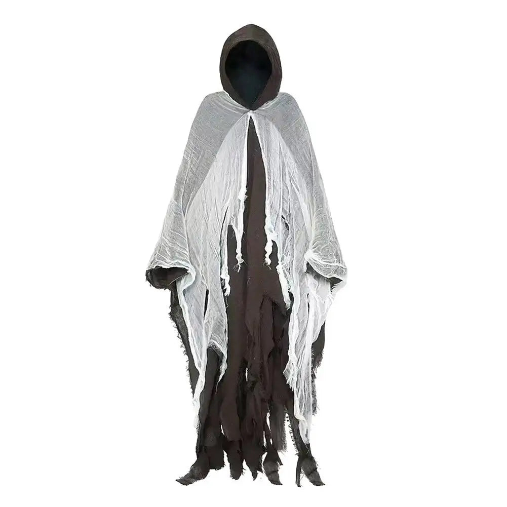 2025 Halloween Adult Costume – Scary Ghost Cloak with Hood, Zombie, Witch & Grim Reaper Cape Cosplay Outfit