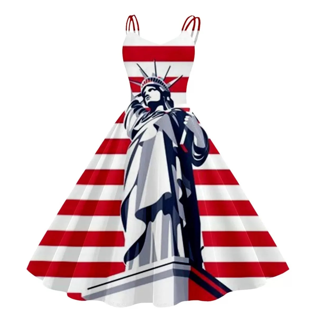 2025 Halloween Women’s Cosplay Dress – Retro Funny Horror Theme Bloody Printed Suspender Strappy Dress, Witch Costume
