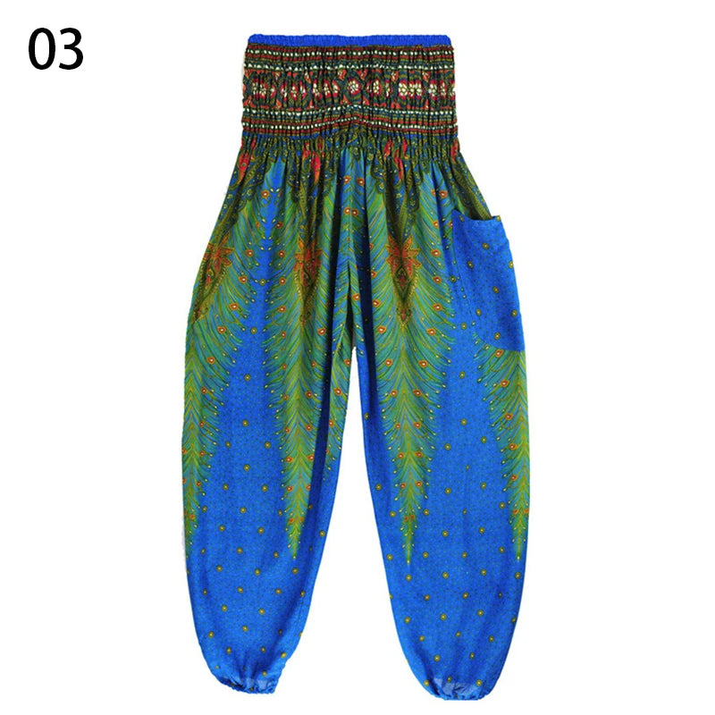 Women’s Thai Harem Pants – High Waist Baggy Yoga Bloomers | Summer Beach Wide-Leg Lantern Trousers