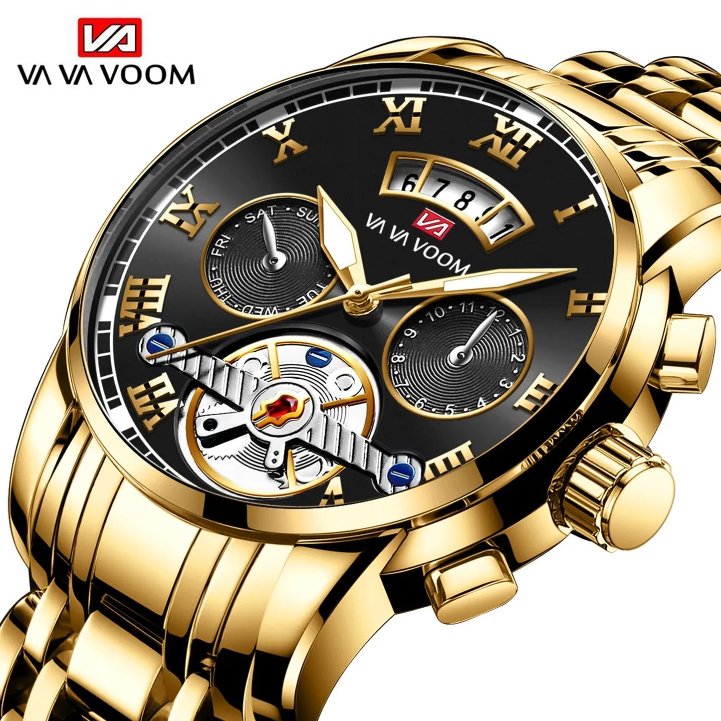 Top Brand Men’s Luxury Stainless Steel Watch – Luminous Dial 3BAR Waterproof Casual Sport Wristwatch