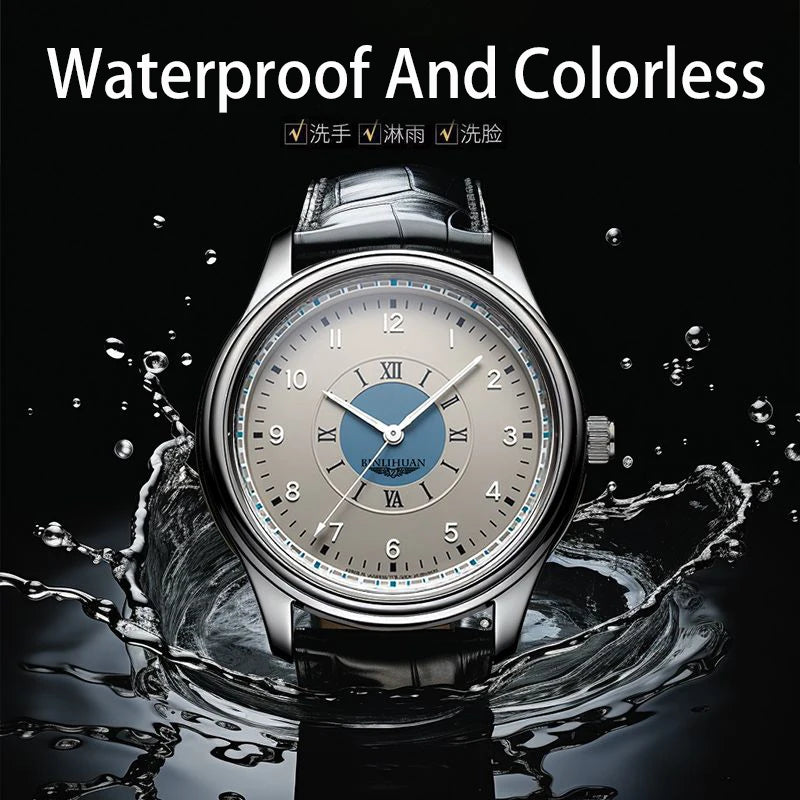 2025 Top Brand Luxury Men’s Leather Quartz Watch – Business Waterproof Wristwatch for Men