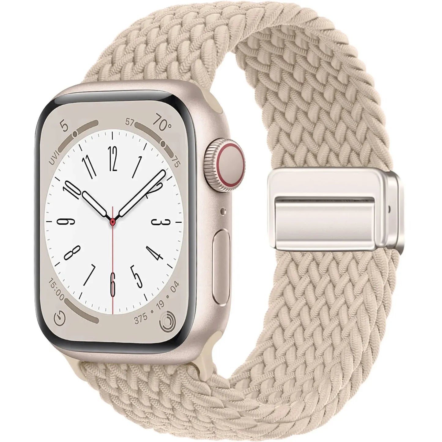 Nylon Braided Magnetic Strap for Apple Watch – Compatible with 40mm, 41mm, 44mm, 45mm, 49mm (Series SE, 3, 5–9, Ultra2)