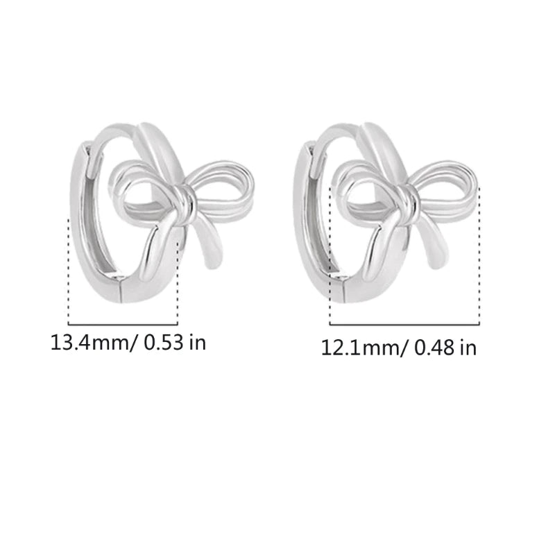 Stylish Bowknot Stud Earrings – Elegant Ear Piercing Jewelry Accessory for Fashion Enthusiasts