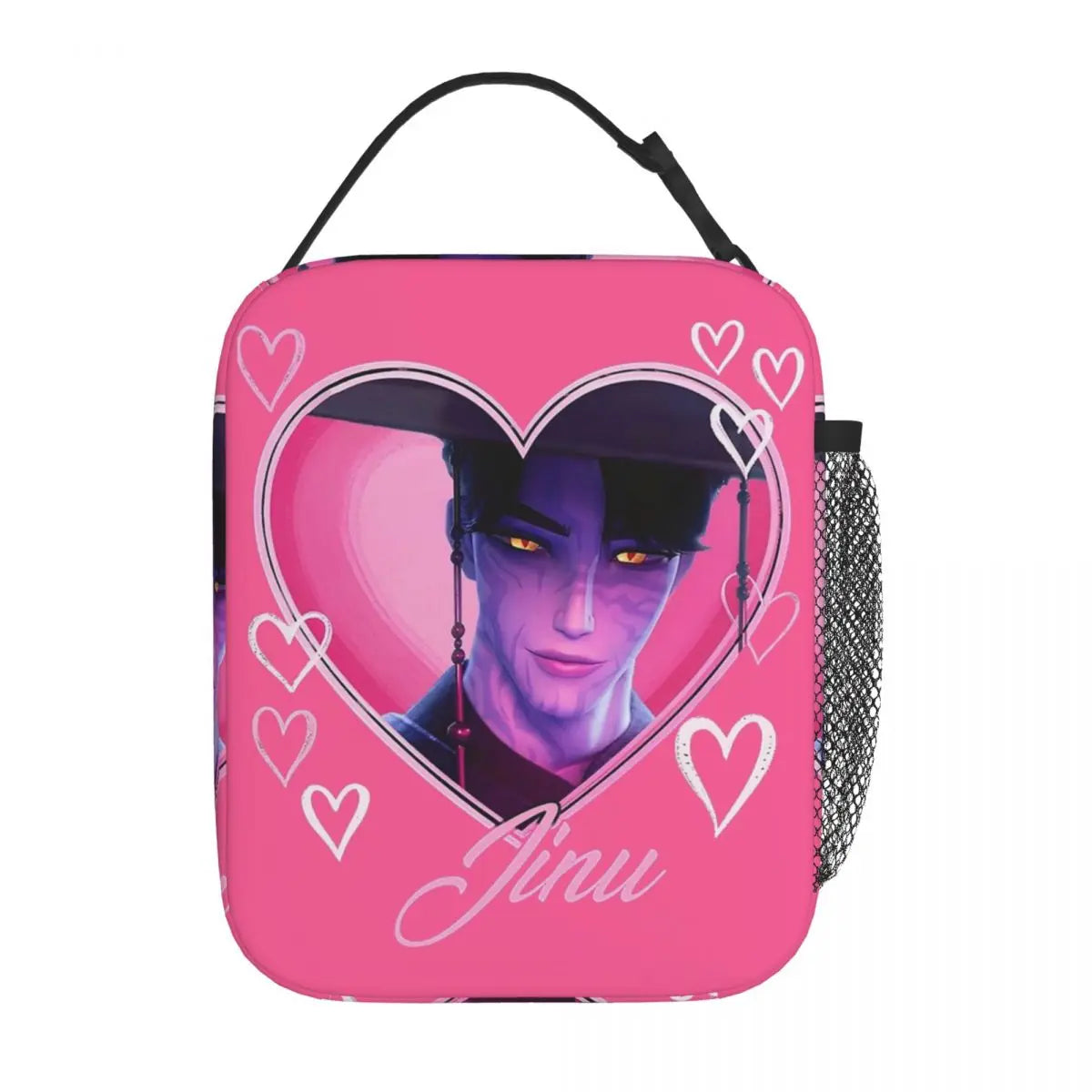 Demon Hunters Cute Cartoon Lunch Bag – Insulated Thermal Tote for Kids, Portable Cooler Bag with Vintage Print