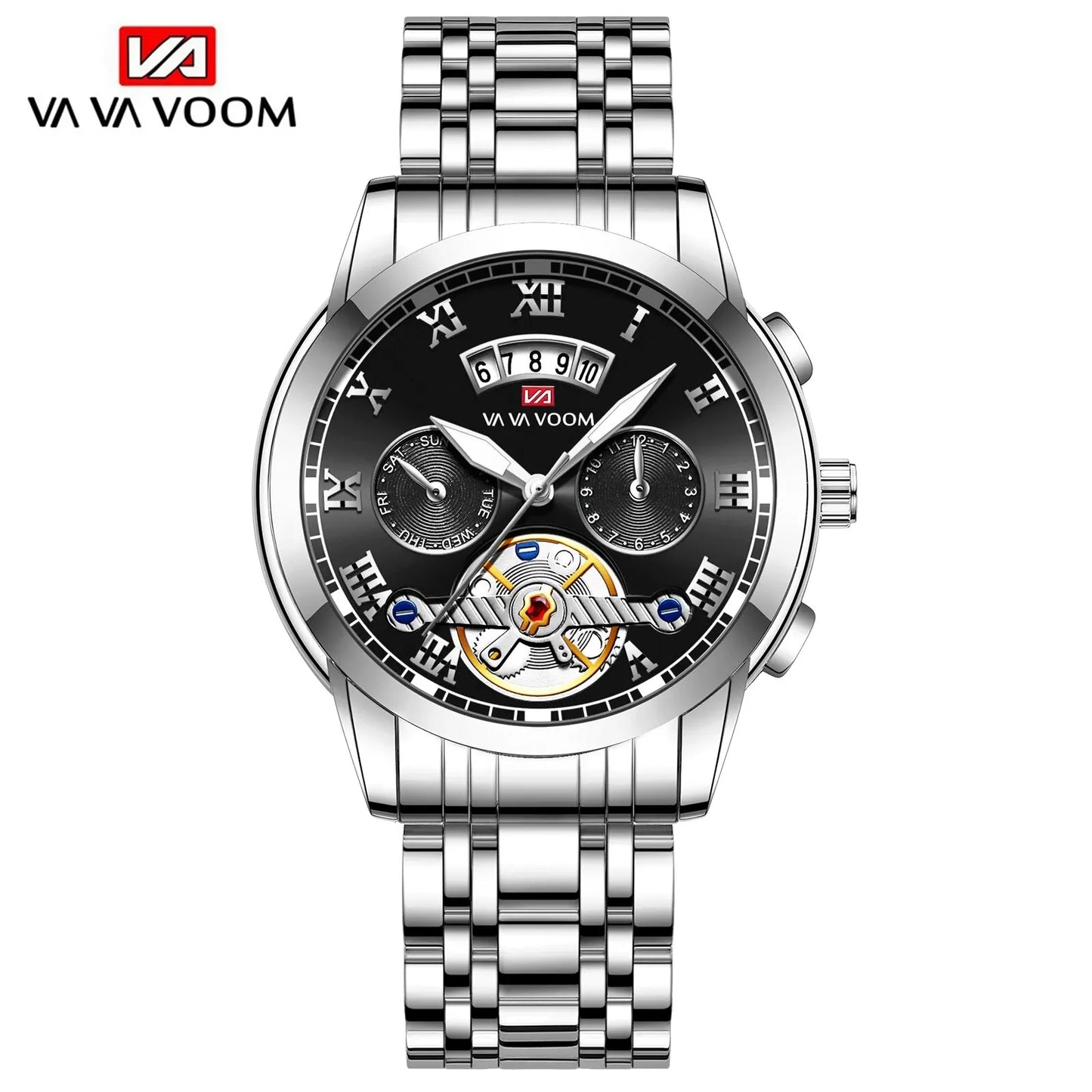 Top Brand Men’s Luxury Stainless Steel Watch – Luminous Dial 3BAR Waterproof Casual Sport Wristwatch