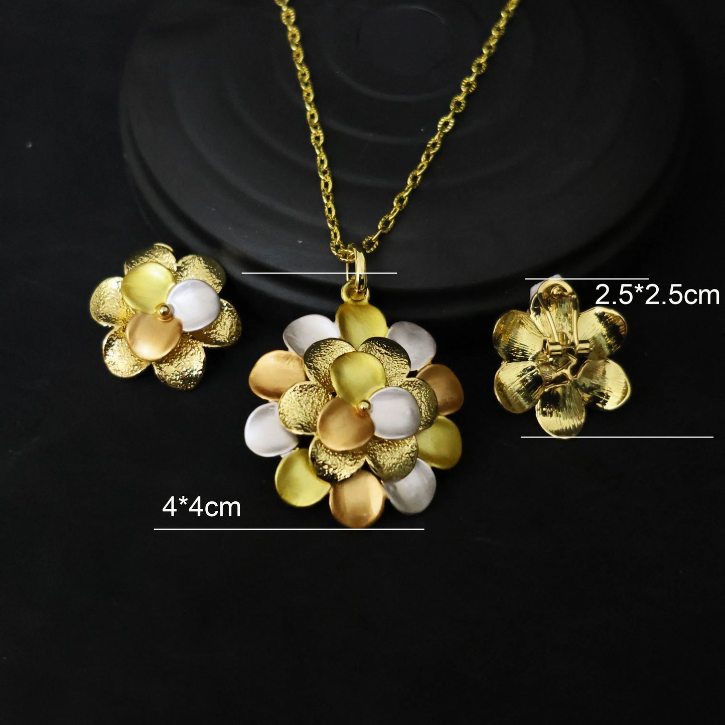 Luxury 18K Gold Plated Jewelry Set for Women – Italian Wedding Necklace, Earrings & Bracelet Bridal Gift Set