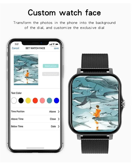 2025 Smart Watch for Men & Women – 1.91” Full Touch Display Bluetooth Fitness Tracker Smartwatch (Android Compatible)