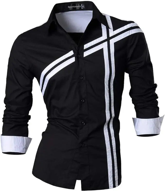 Sport trendy Men’s Dragon Print Long Sleeve Shirt