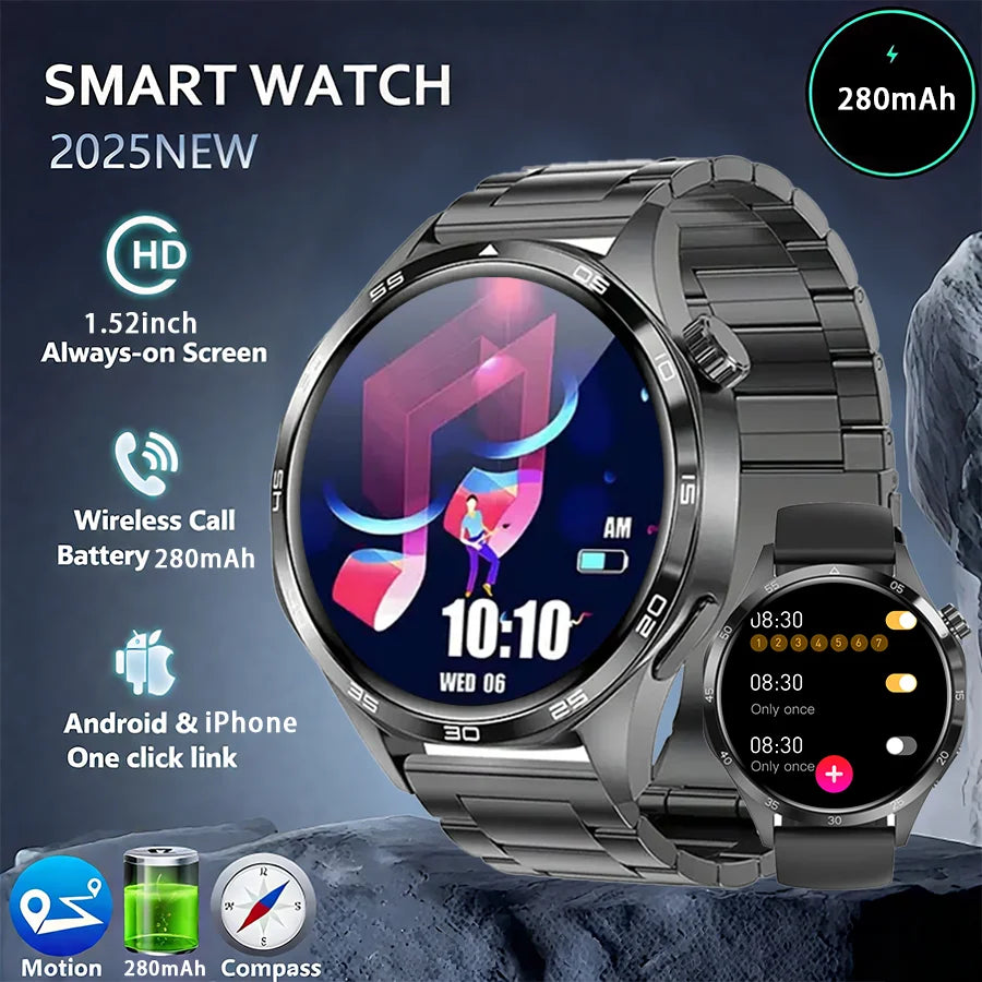 Men’s 1.52” HD AMOLED Smart Watch – Fitness Tracker with 110+ Sport Modes, 24/7 Heart Rate & Sleep Monitor, IP68 Waterproof