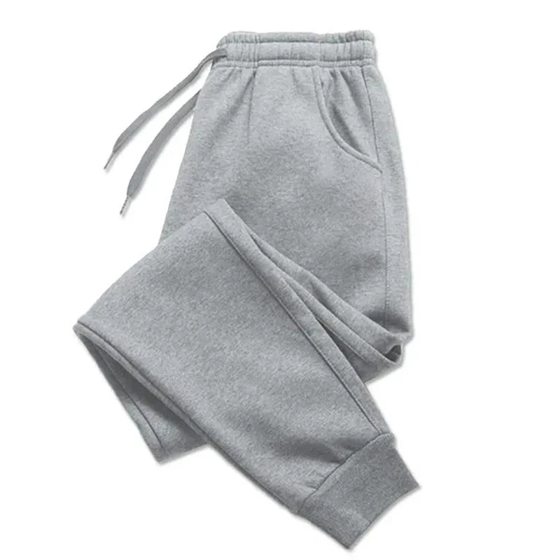 Women’s Autumn Winter Fleece Sweatpants – Casual Joggers, Sports Gym Trousers, Solid Color Workout Pants