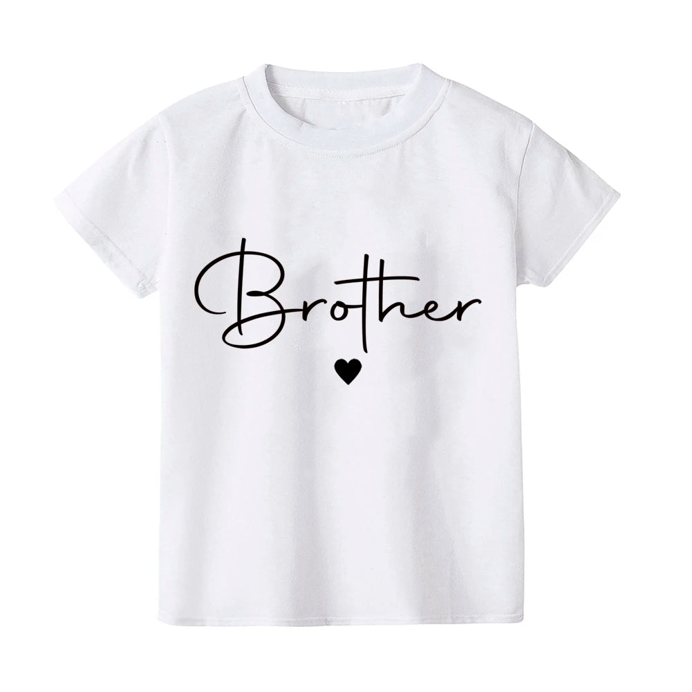 Family Matching T-Shirts - Daddy Mommy Sister Brother Baby Summer Outfits Set