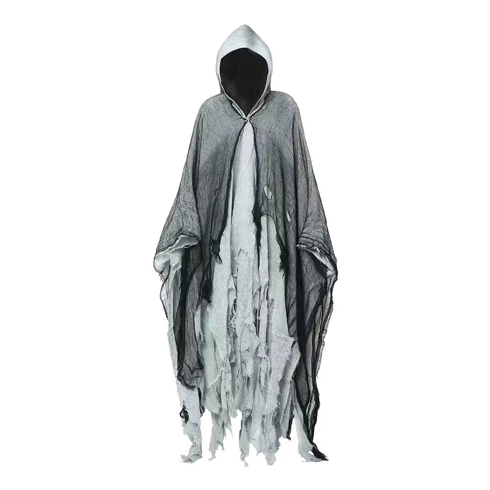 2025 Halloween Adult Costume – Scary Ghost Cloak with Hood, Zombie, Witch & Grim Reaper Cape Cosplay Outfit