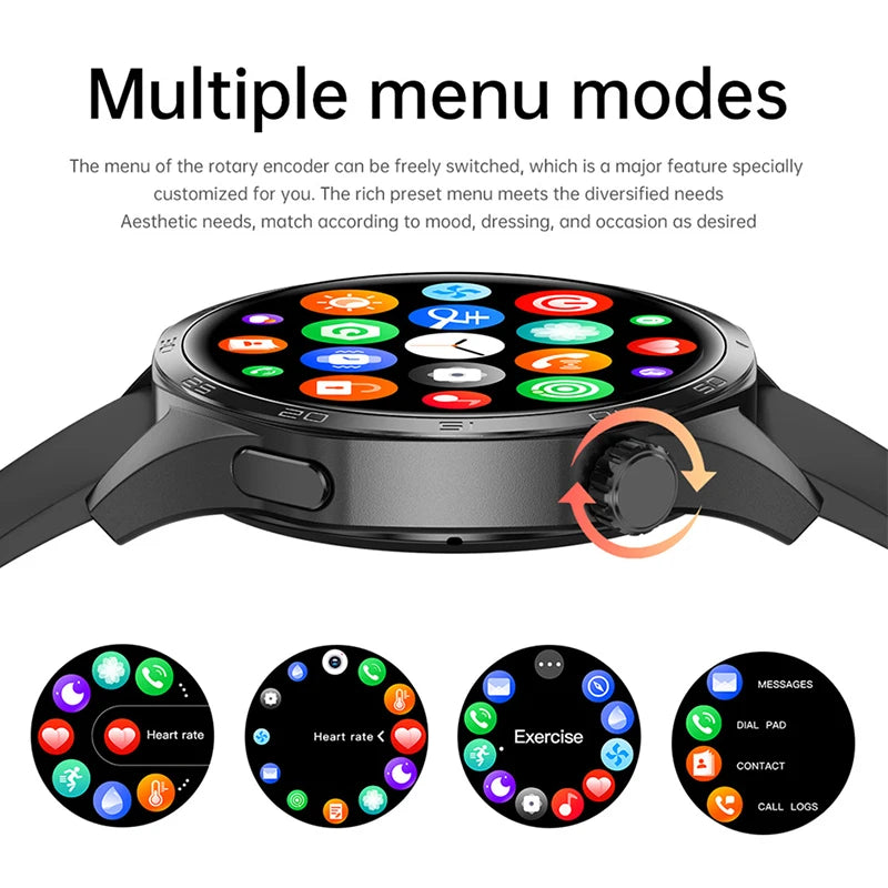 Smart Watch 5 Pro – GPS & NFC Men’s Smartwatch with 360×360 AMOLED Display, Bluetooth Call & IP67 Waterproof Heart Rate Monitor