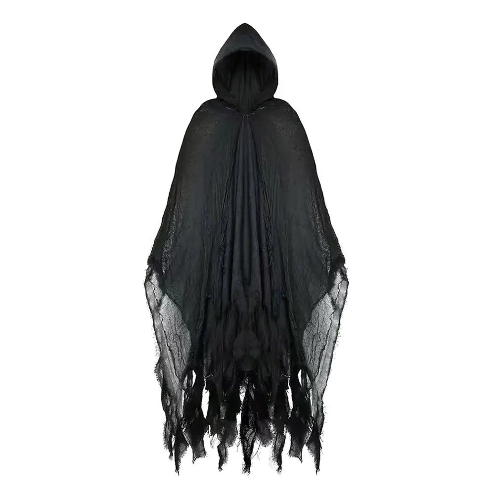 2025 Halloween Adult Costume – Scary Ghost Cloak with Hood, Zombie, Witch & Grim Reaper Cape Cosplay Outfit
