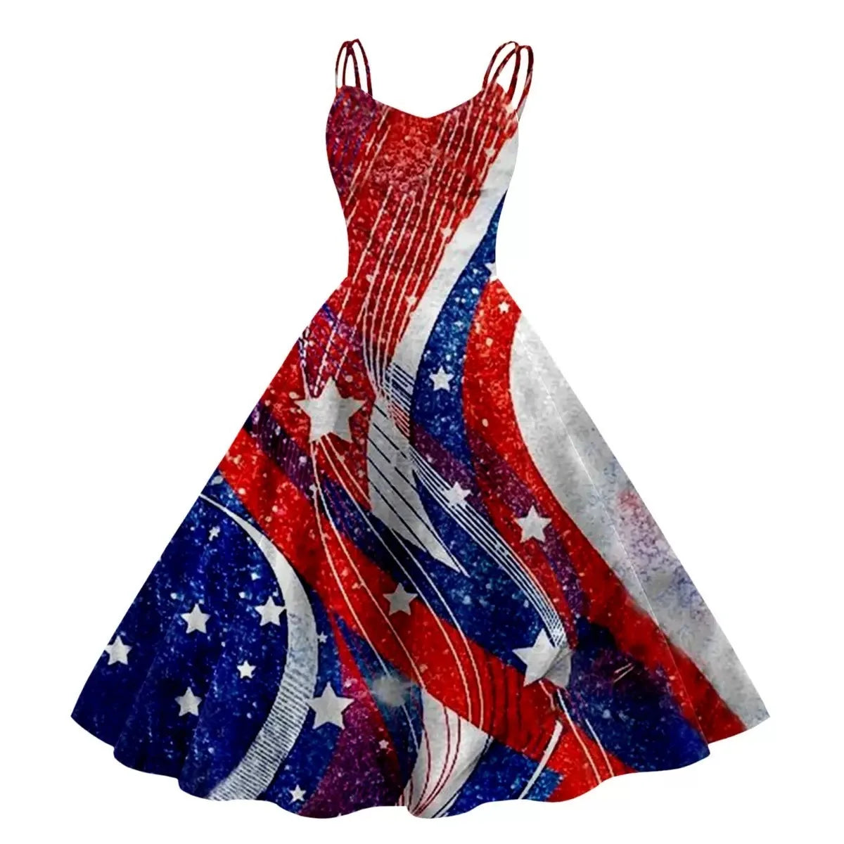2025 Halloween Women’s Cosplay Dress – Retro Funny Horror Theme Bloody Printed Suspender Strappy Dress, Witch Costume