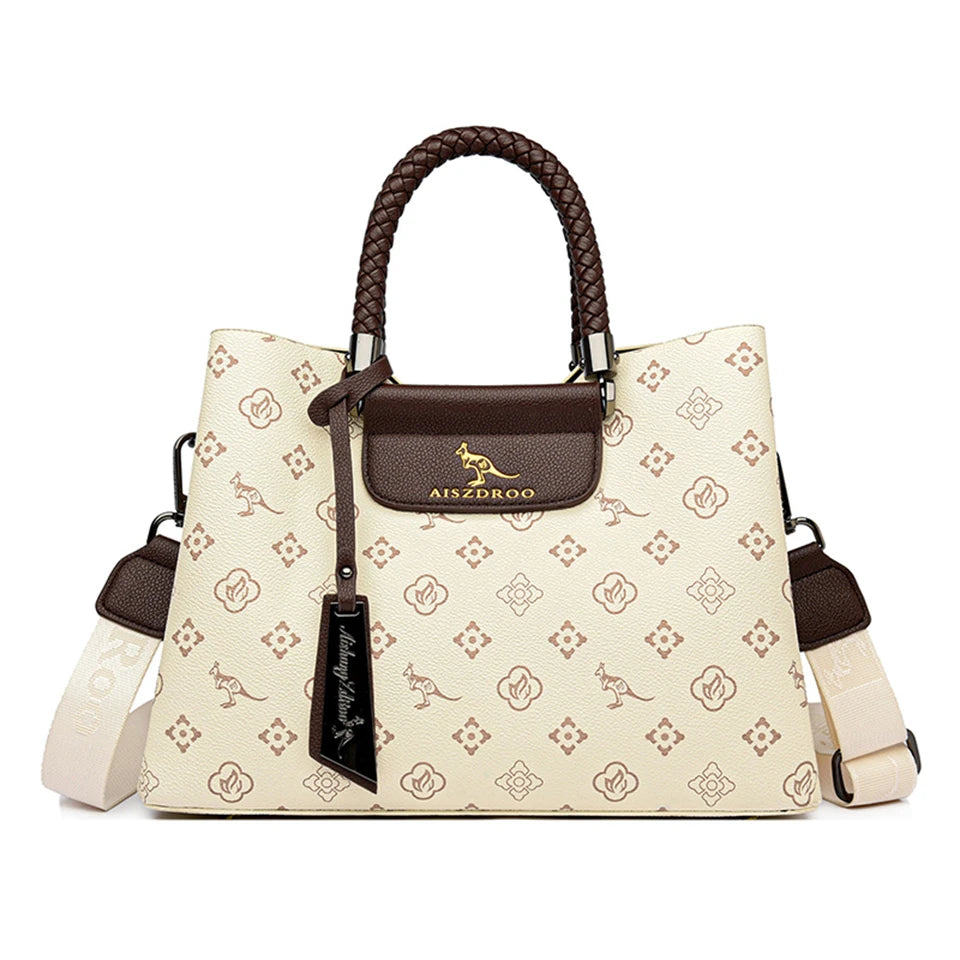 Elegant Women's Handbag Unique Handle Design Featuring a Stylish Pattern Spacious Interior Adjustable Strap Functionality