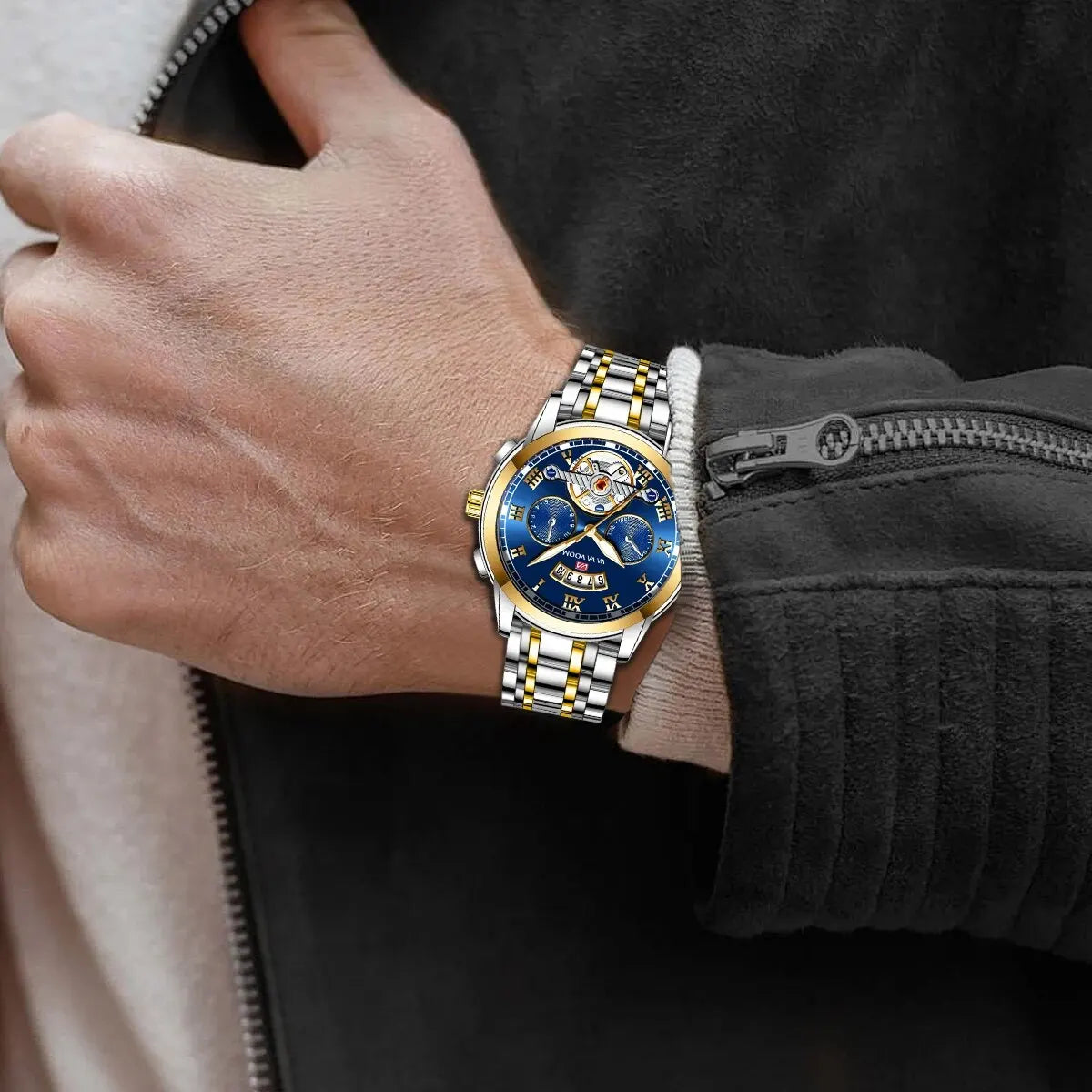 Top Brand Men’s Luxury Stainless Steel Watch – Luminous Dial 3BAR Waterproof Casual Sport Wristwatch