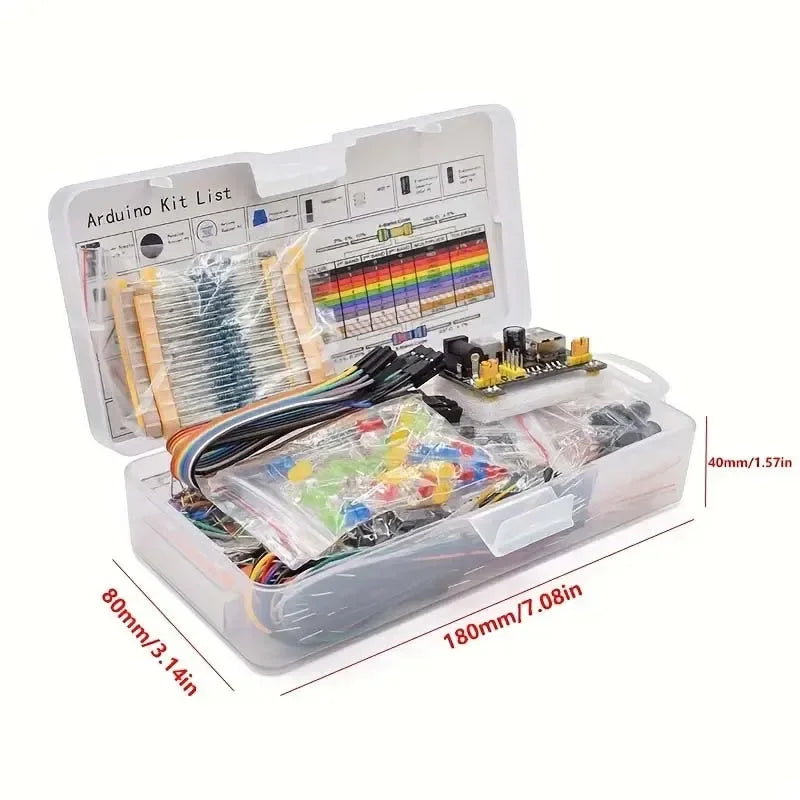 830-Piece Arduino UNO R3 DIY Electronics Starter Kit – Breadboard & Component Set for DIY Projects
