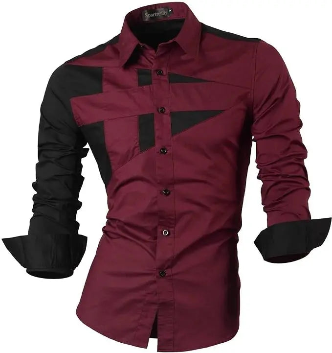 Sport trendy Men’s Dragon Print Long Sleeve Shirt