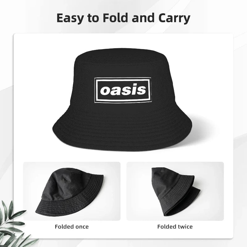 Wholesale Unisex Bucket Hat – O-Oasis American Heavy Metal Style, Foldable Outdoor Fishing Cap for Summer