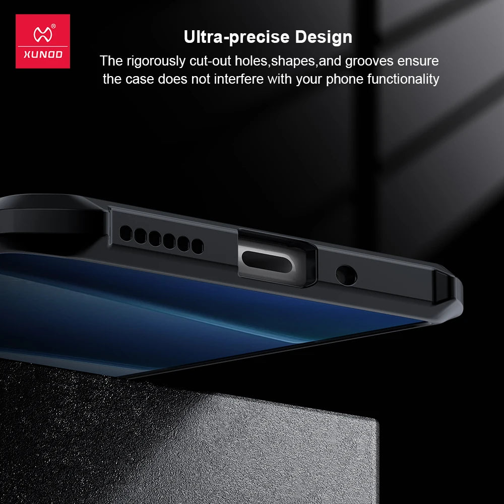 Xundd Shockproof Phone Case for Xiaomi Redmi Note 14 / 14 Pro – Luxury Plain Transparent Bumper Protective Cover