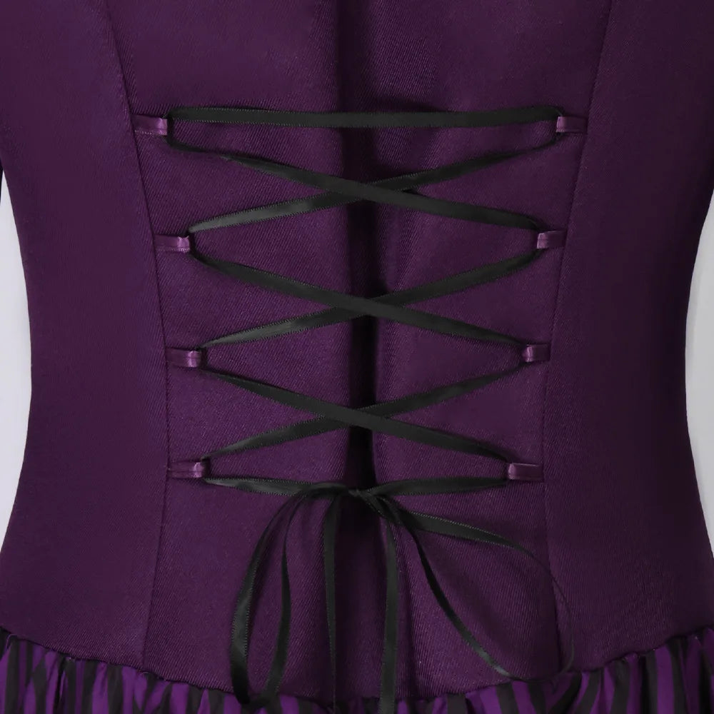 2025 Halloween Women’s Medieval & Victorian Costume – Renaissance Gothic Lace Purple Queen/Princess Dress