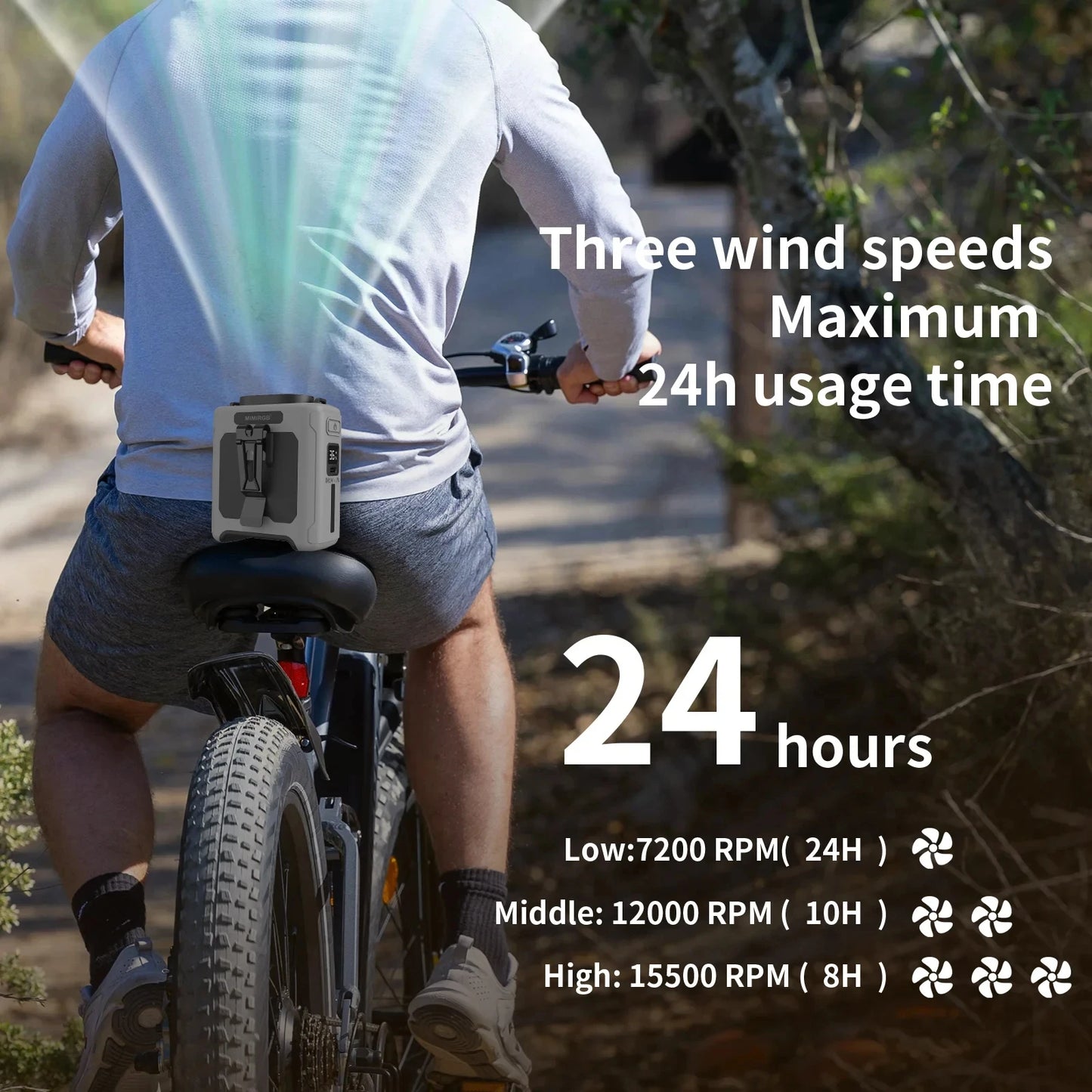 Waist Clip Fan Portable Mini Hanging Neck Fan USB Rechargeable Fan Small Outdoor Camping Sports Waist Fan with Power Bank LED Li