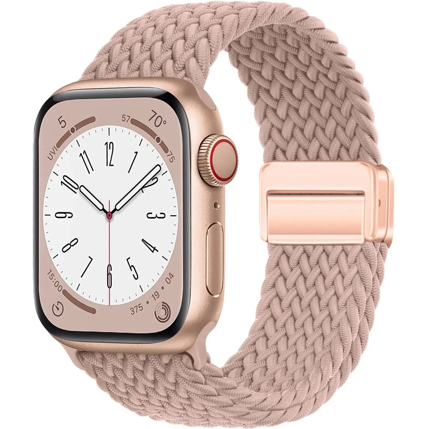 Nylon Braided Magnetic Strap for Apple Watch – Compatible with 40mm, 41mm, 44mm, 45mm, 49mm (Series SE, 3, 5–9, Ultra2)