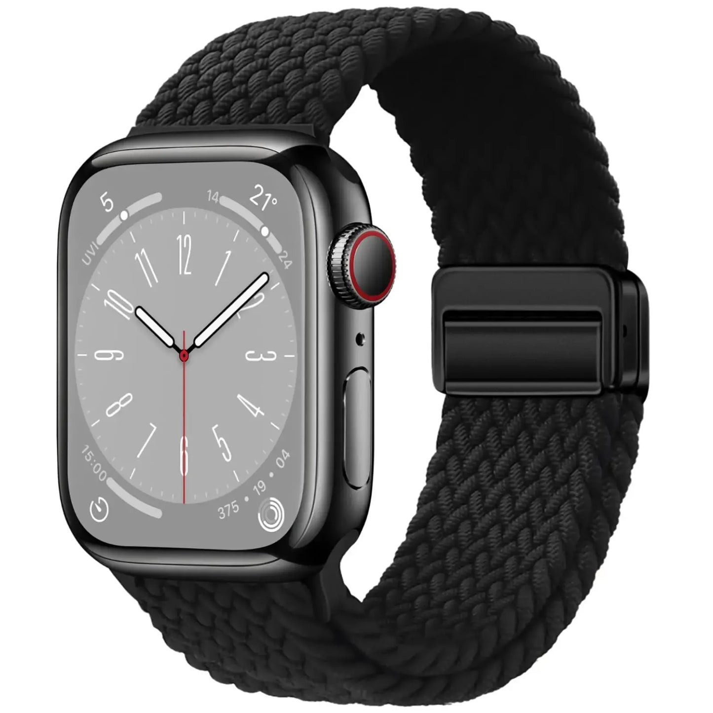 Nylon Braided Magnetic Strap for Apple Watch – Compatible with 40mm, 41mm, 44mm, 45mm, 49mm (Series SE, 3, 5–9, Ultra2)