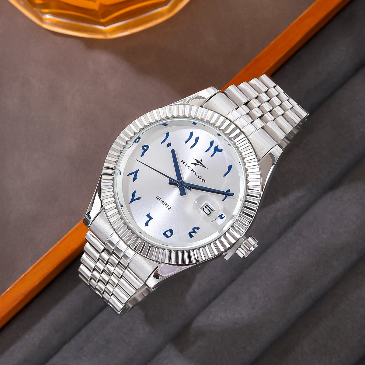 Men’s High-End Luxury Stainless Steel Quartz Watch – Classic Business & Casual Sport Wristwatch with Date Display