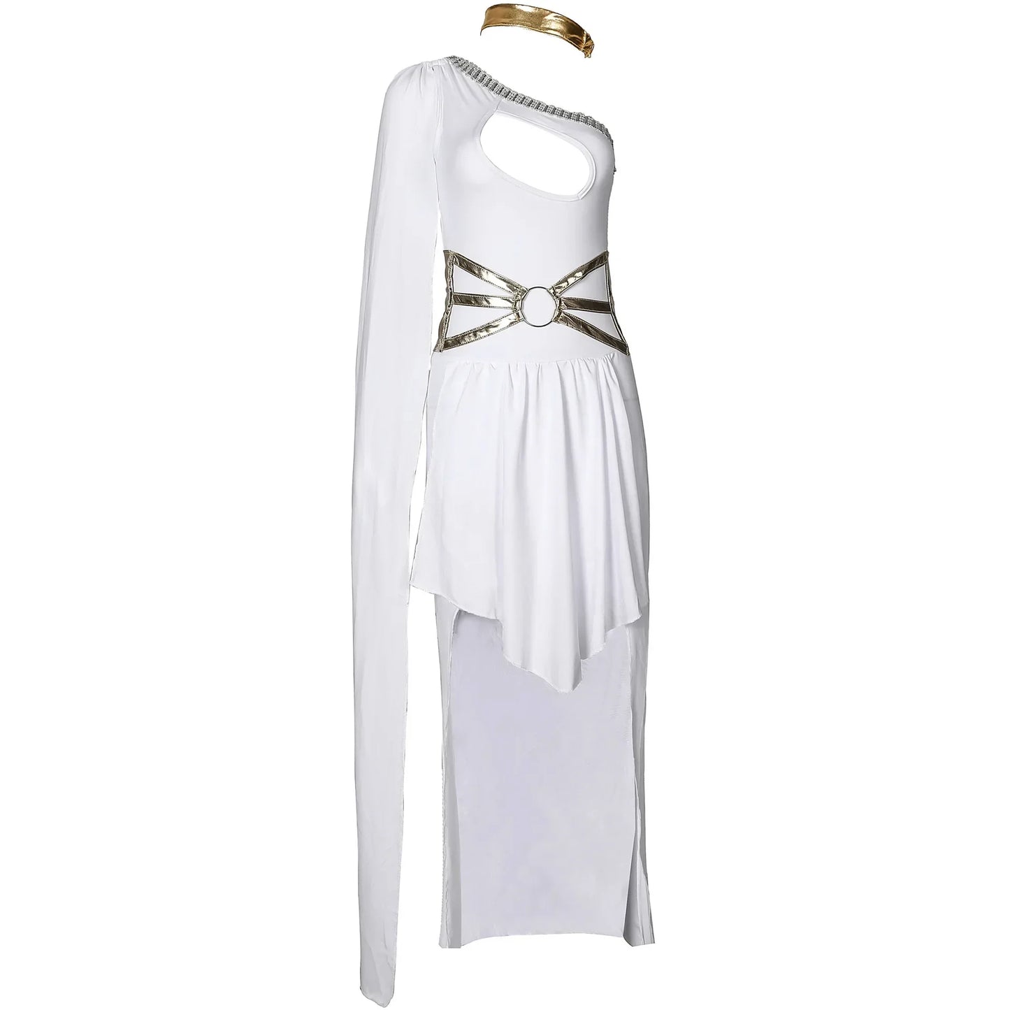 Women’s Ancient Greek Goddess Cosplay Costume – White Princess Dress for Halloween, Carnival & Stage Performance