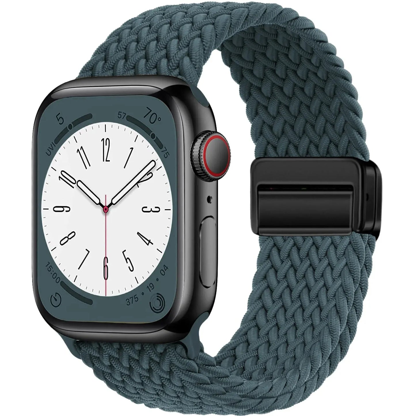 Nylon Braided Magnetic Strap for Apple Watch – Compatible with 40mm, 41mm, 44mm, 45mm, 49mm (Series SE, 3, 5–9, Ultra2)