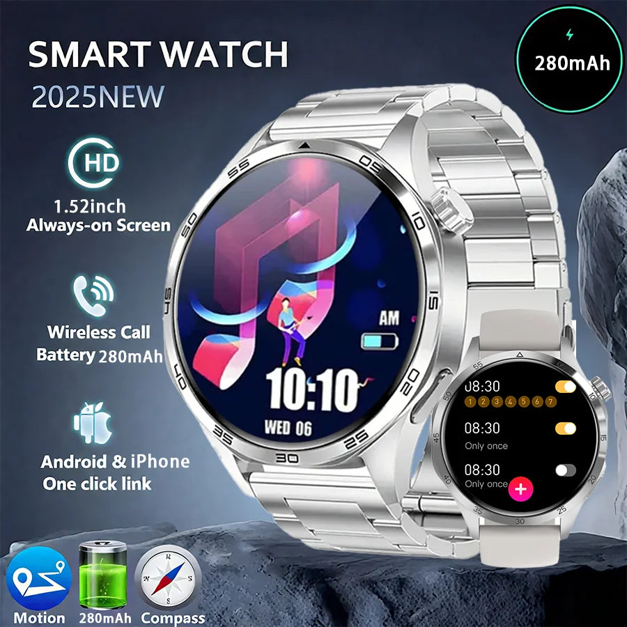 Men’s 1.52” HD AMOLED Smart Watch – Fitness Tracker with 110+ Sport Modes, 24/7 Heart Rate & Sleep Monitor, IP68 Waterproof