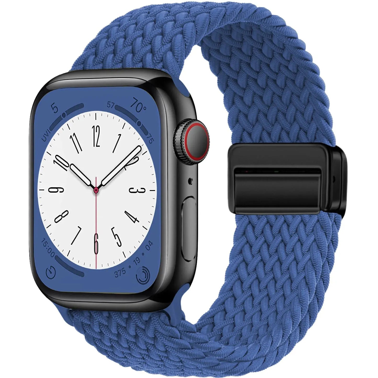 Nylon Braided Magnetic Strap for Apple Watch – Compatible with 40mm, 41mm, 44mm, 45mm, 49mm (Series SE, 3, 5–9, Ultra2)