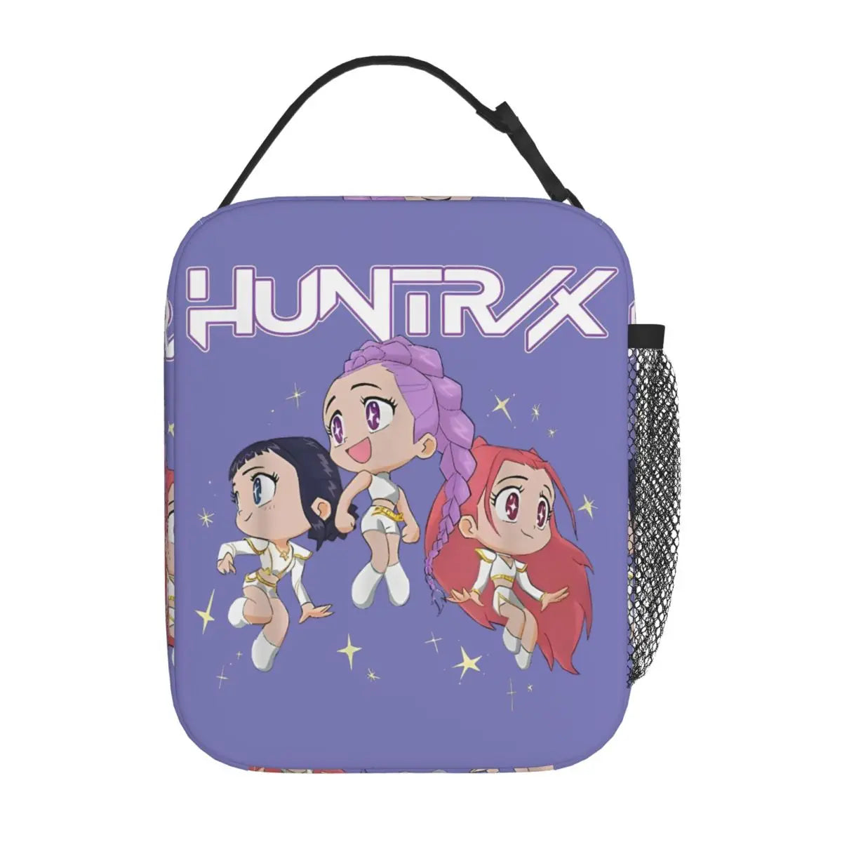 Demon Hunters Cute Cartoon Lunch Bag – Insulated Thermal Tote for Kids, Portable Cooler Bag with Vintage Print