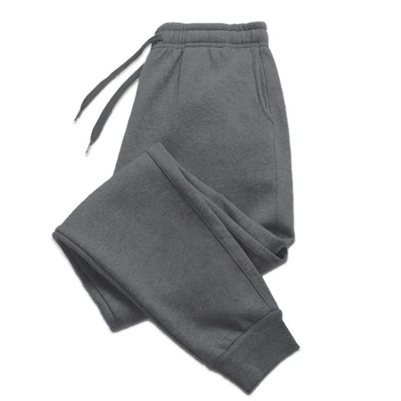Women’s Autumn Winter Fleece Sweatpants – Casual Joggers, Sports Gym Trousers, Solid Color Workout Pants