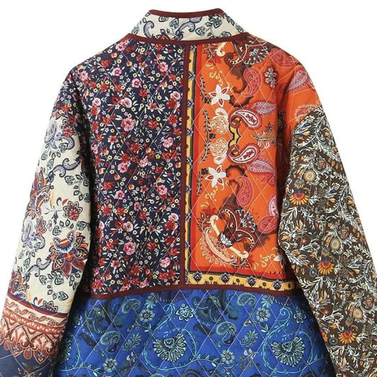 Women’s Casual Color-Block Padded Jacket – Thick Warm Winter Coat with Loose Street Style Fit