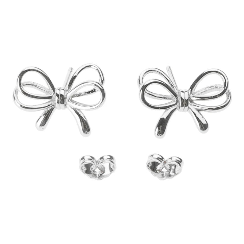 Stylish Bowknot Stud Earrings – Elegant Ear Piercing Jewelry Accessory for Fashion Enthusiasts