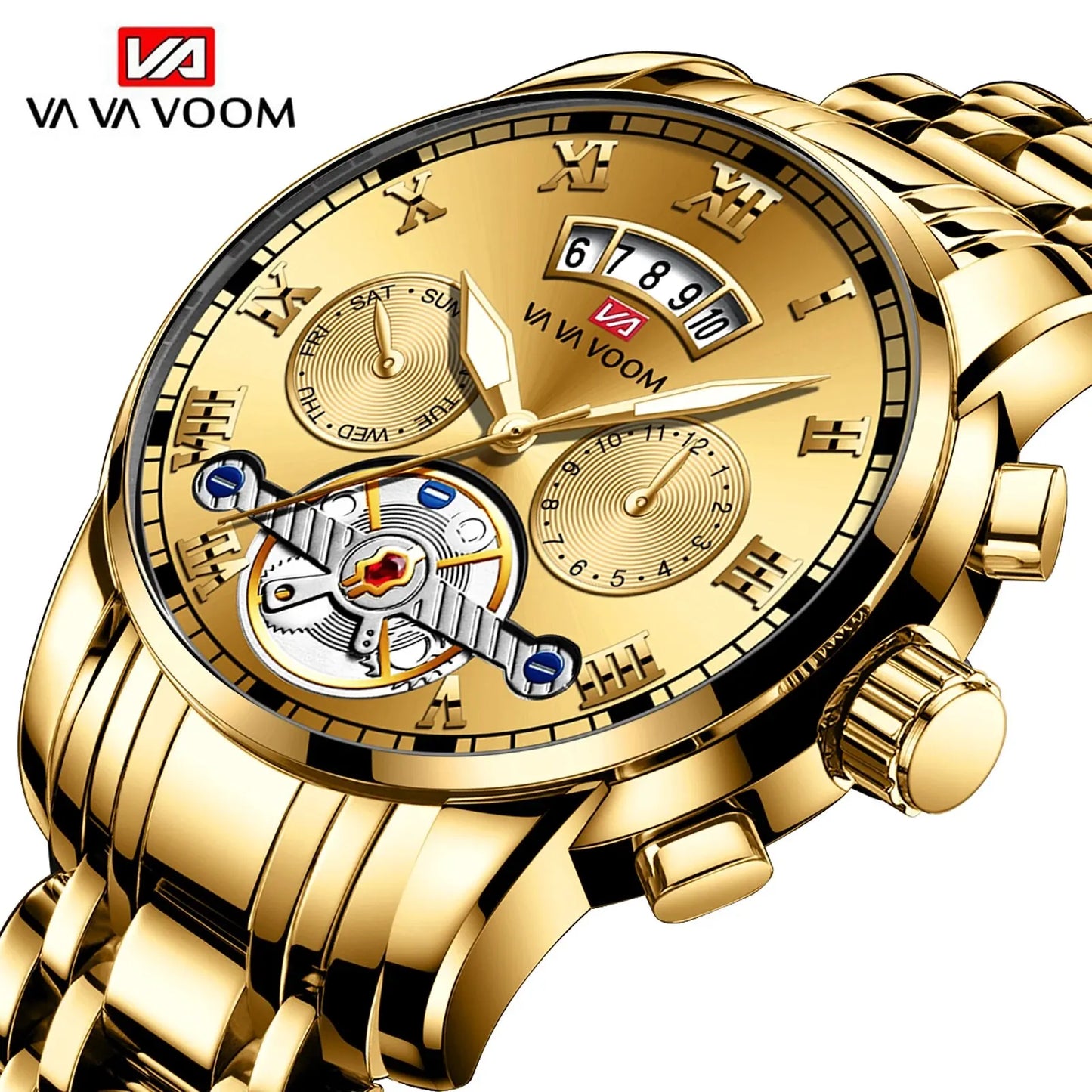 Top Brand Men’s Luxury Stainless Steel Watch – Luminous Dial 3BAR Waterproof Casual Sport Wristwatch