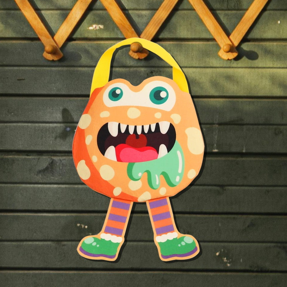 Halloween Candy Bag for Kids ? Pumpkin Printed Trick or Treat Tote