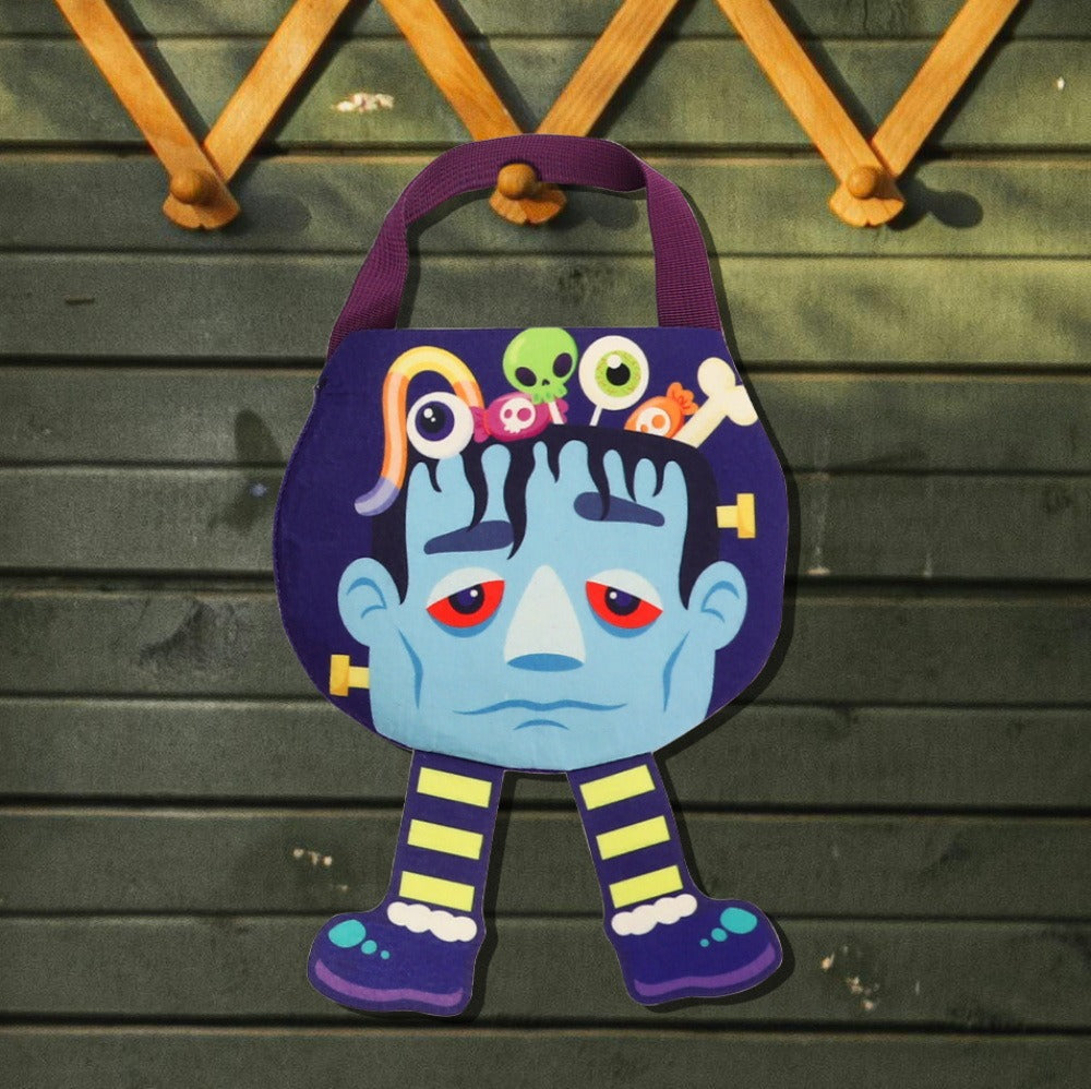 Halloween Candy Bag for Kids ? Pumpkin Printed Trick or Treat Tote