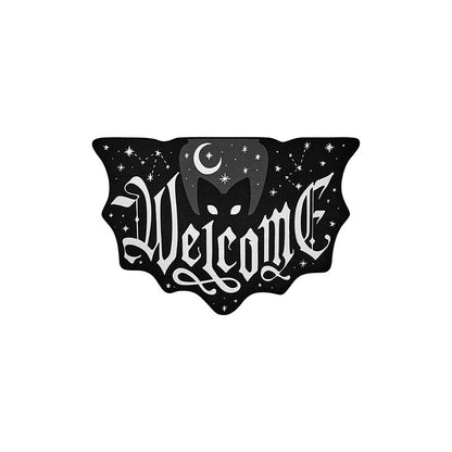 Halloween Bat-Shaped Soft Absorbent Rug ? Spooky Decorative Carpet for Home, Bathroom & Bedroom