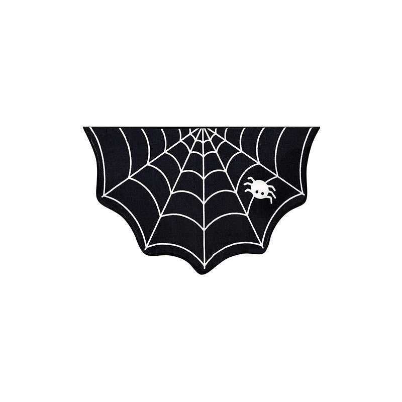 Halloween Bat-Shaped Soft Absorbent Rug ? Spooky Decorative Carpet for Home, Bathroom & Bedroom