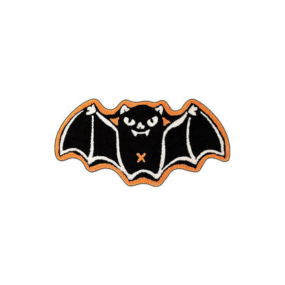 Halloween Bat-Shaped Soft Absorbent Rug ? Spooky Decorative Carpet for Home, Bathroom & Bedroom